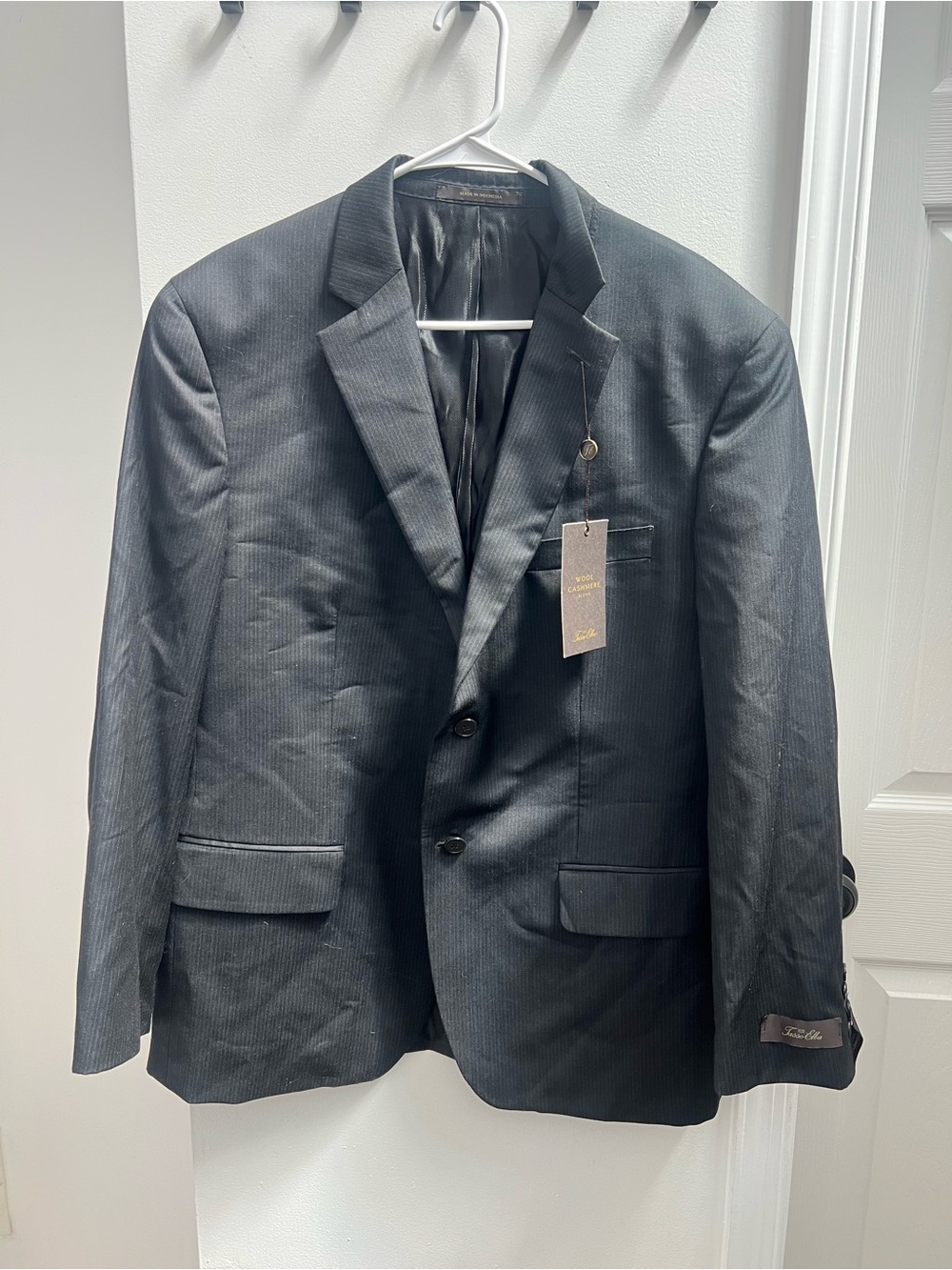 NWT Lasso Elba Men’s Jacket Blk Wool Cashmere Blend 42Short